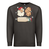 Smoke custom milk and cookies with santa Premium Sweatshirt - MaliasSmallBusiness