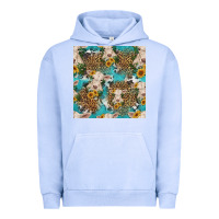 Pigment Grape Ice charolais cow and sunflowers seamless pattern Urban Hoodie - HRA Design Shop