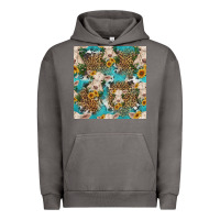 Pigment Tornado charolais cow and sunflowers seamless pattern Urban Hoodie - HRA Design Shop