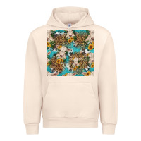 Sandshell charolais cow and sunflowers seamless pattern Urban Hoodie - HRA Design Shop