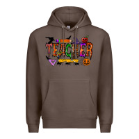 Coffee teacher halloween Premium Hoodie - RacoonDesign