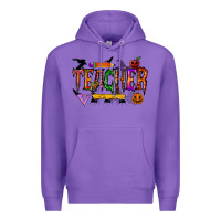 Purple teacher halloween Premium Hoodie - RacoonDesign