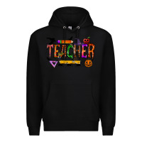 Black teacher halloween Premium Hoodie - RacoonDesign