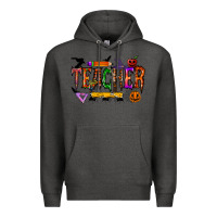 Charcoal Heather teacher halloween Premium Hoodie - RacoonDesign