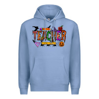 Colony Blue teacher halloween Premium Hoodie - RacoonDesign