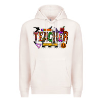 Pale Pink teacher halloween Premium Hoodie - RacoonDesign