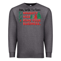 Charcoal Heather dear santa ive been Premium Sweatshirt - MaliasSmallBusiness