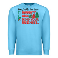 Ocean Blue dear santa ive been Premium Sweatshirt - MaliasSmallBusiness