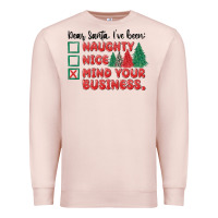 Pale Pink dear santa ive been Premium Sweatshirt - MaliasSmallBusiness