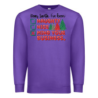 Purple dear santa ive been Premium Sweatshirt - MaliasSmallBusiness
