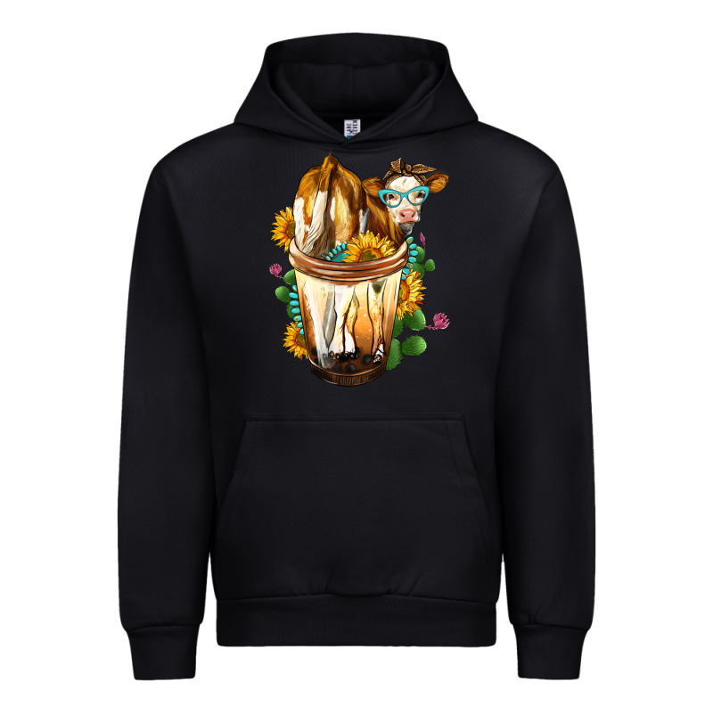 Simmental Cow Bobba Cup Urban Hoodie by FaDigitalArtStudio | Teevron
