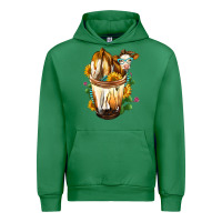 Emerald simmental cow bobba cup Urban Hoodie - FaDigitalArtStudio