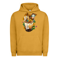 Pigment Peanut Butter simmental cow bobba cup Urban Hoodie - FaDigitalArtStudio