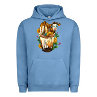 Pigment Pebble Blue simmental cow bobba cup Urban Hoodie - FaDigitalArtStudio