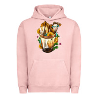 Pigment Salmon simmental cow bobba cup Urban Hoodie - FaDigitalArtStudio