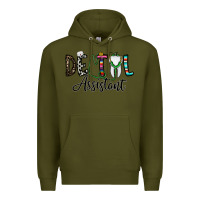 Army Green dentalassistant Premium Hoodie - CowhideDigitalArt