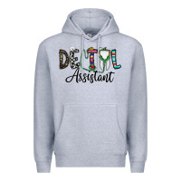 Heather Grey dentalassistant Premium Hoodie - CowhideDigitalArt