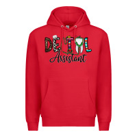 Red dentalassistant Premium Hoodie - CowhideDigitalArt