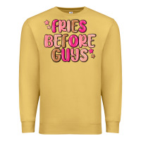 Antique Gold fries before guys Premium Sweatshirt - MaliasSmallBusiness