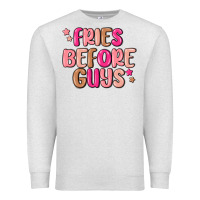 Oatmeal Heather fries before guys Premium Sweatshirt - MaliasSmallBusiness