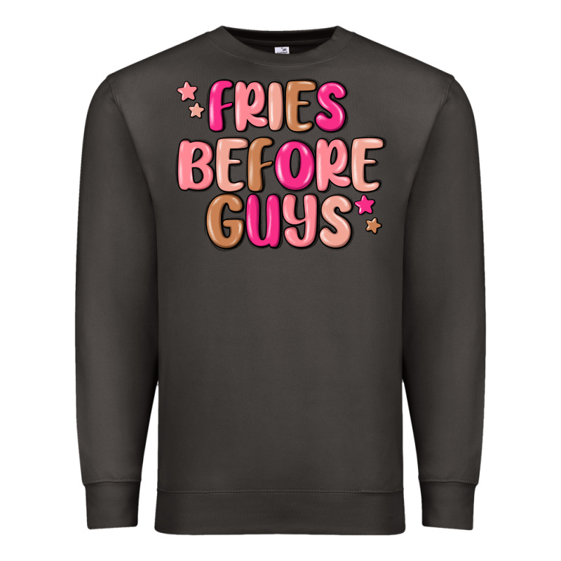 Fries Before Guys Premium Sweatshirt by MaliasSmallBusiness | Teevron