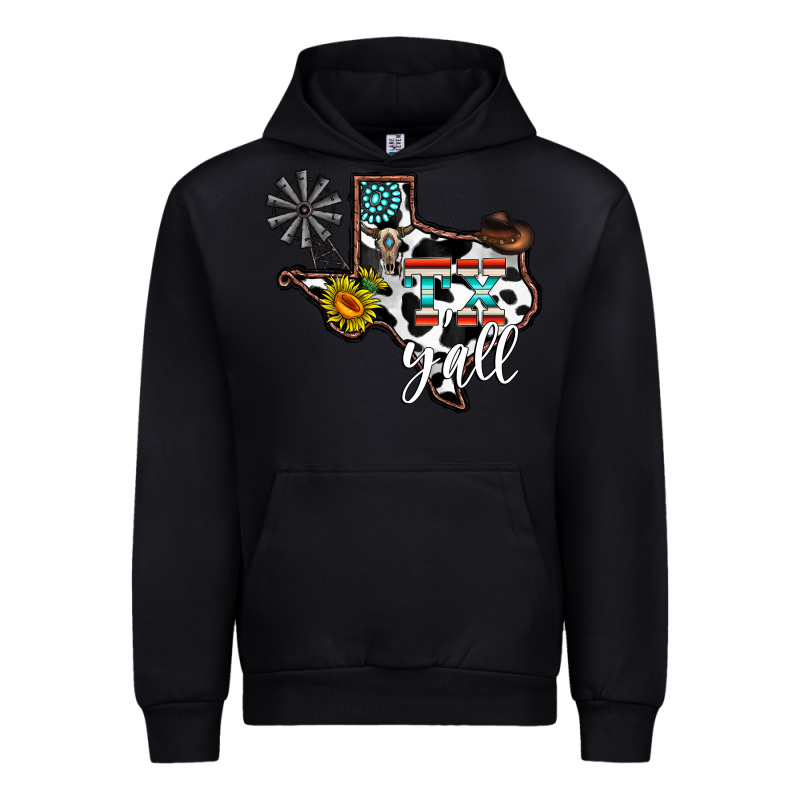 Tx Yall Western Urban Hoodie by CowhideDigitalArt | Teevron