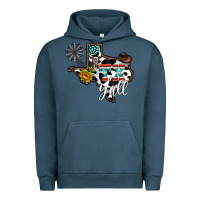 Pigment Midnight Navy tx yall western Urban Hoodie - CowhideDigitalArt