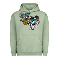 Pigment Oil Green tx yall western Urban Hoodie - CowhideDigitalArt