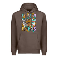Coffee Chillin with my peeps Easter Premium Hoodie - OliviaCreatesArt