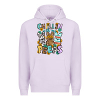 Lilac Chillin with my peeps Easter Premium Hoodie - OliviaCreatesArt