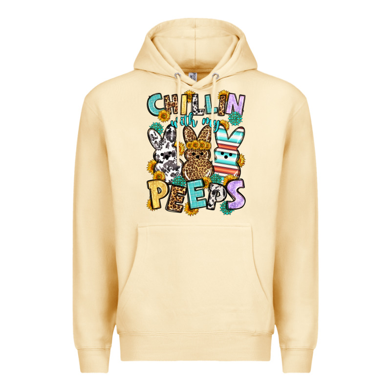 Chillin With My Peeps Easter Premium Hoodie by OliviaCreatesArt | Teevron