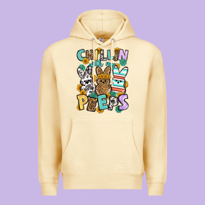 Chillin With My Peeps Easter Premium Hoodie Designed By Oliviacreatesart