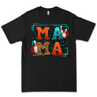 Black Bowling mama leopard frame Mother's Day Premium Tee - LillyAllenDesigns
