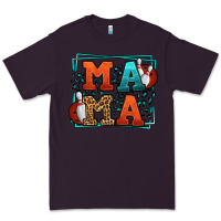 Plum Bowling mama leopard frame Mother's Day Premium Tee - LillyAllenDesigns