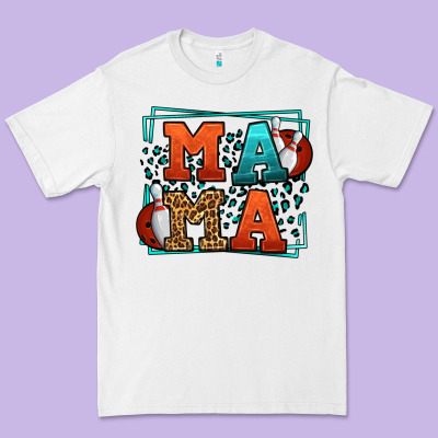 Bowling Mama Leopard Frame Mother's Day Premium Tee Designed By Lillyallendesigns