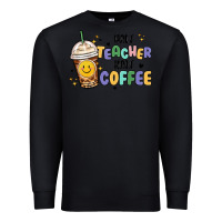 Black half teacher half coffee Premium Sweatshirt - MaliasSmallBusiness