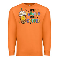 Carrot half teacher half coffee Premium Sweatshirt - MaliasSmallBusiness