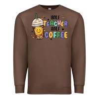 Chestnut half teacher half coffee Premium Sweatshirt - MaliasSmallBusiness