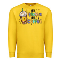 Lemon half teacher half coffee Premium Sweatshirt - MaliasSmallBusiness