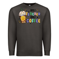 Smoke half teacher half coffee Premium Sweatshirt - MaliasSmallBusiness