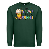 Sports Green half teacher half coffee Premium Sweatshirt - MaliasSmallBusiness