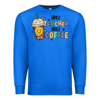 True Royal half teacher half coffee Premium Sweatshirt - MaliasSmallBusiness