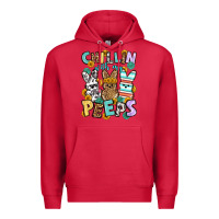 Cardinal Chillin with my peeps Easter Premium Hoodie - OliviaCreatesArt