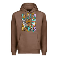 Chestnut Chillin with my peeps Easter Premium Hoodie - OliviaCreatesArt