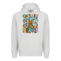 Dove Grey Chillin with my peeps Easter Premium Hoodie - OliviaCreatesArt