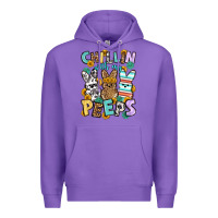 Purple Chillin with my peeps Easter Premium Hoodie - OliviaCreatesArt