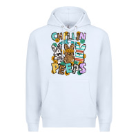 White Chillin with my peeps Easter Premium Hoodie - OliviaCreatesArt