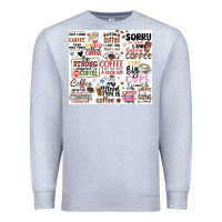 Heather Grey funny coffee quotes Premium Sweatshirt - MaliasSmallBusiness
