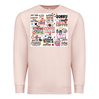 Pale Pink funny coffee quotes Premium Sweatshirt - MaliasSmallBusiness