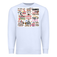 White funny coffee quotes Premium Sweatshirt - MaliasSmallBusiness